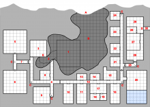 Devil's Lair Map - Main Level - with grid & labels