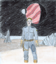 Rodworth Shimout on the moon's surface