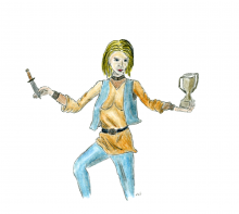 Morgaine's World Three time Knife Throwing Grand Champion, Sofiya Proskovya