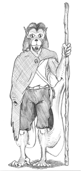 Yazirian with Staff